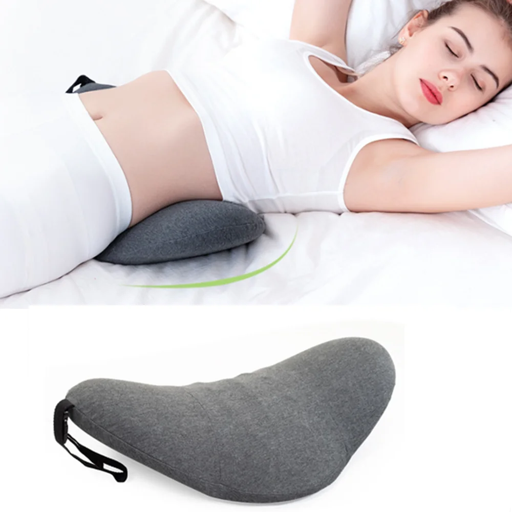 Memory Foam Lumbar Pillow Rollable Pregnant Waist Pad Washable Support Backrest Mat Bed Cushion Detachable Back | Дом и сад