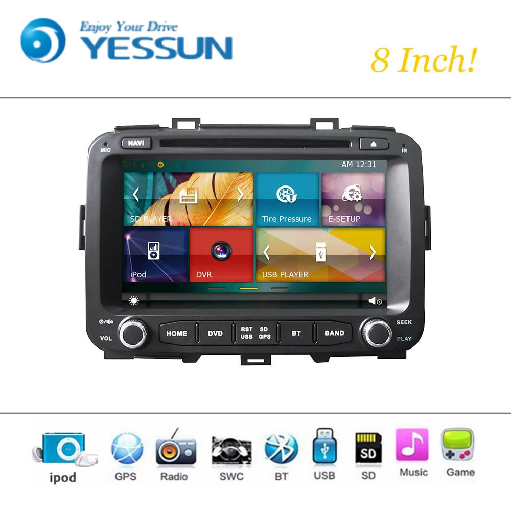 Автомобильный dvd-плеер Wince система для Kia New Carens 2015-2016 Авторадио Стерео GPS навигация