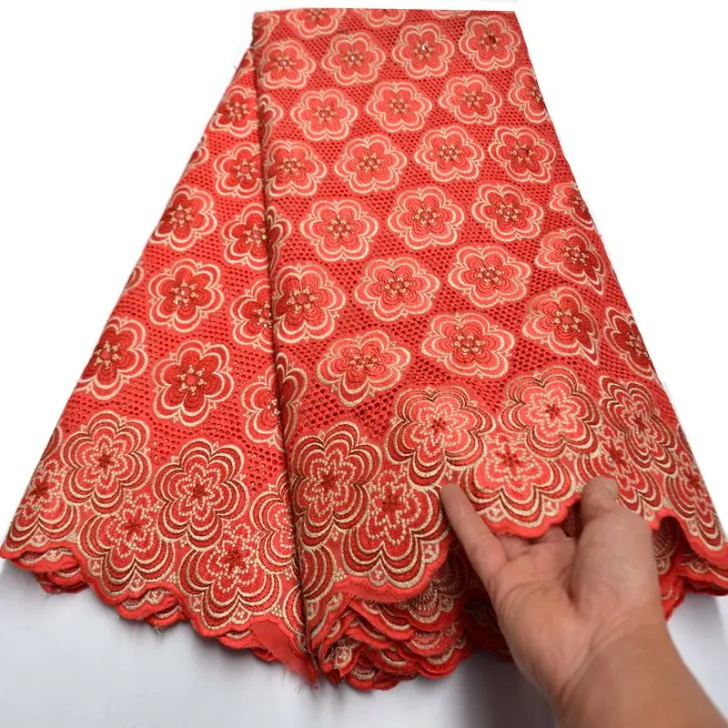 Элегантная нигерийская африканская сухая кружевная ткань с вышивкой