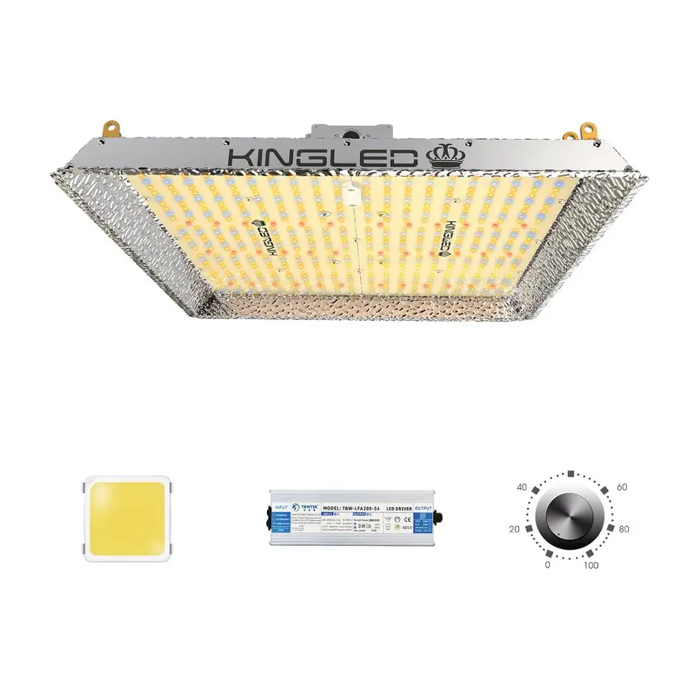 Kingled 1000 Вт/2000 Вт/4000 Вт Samsung Квантовая панель светодиодная лампа полного спектра