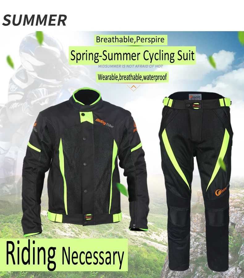 Одежда для езды на племя мотоциклов куртки штаны Мужской мотоциклетный костюм