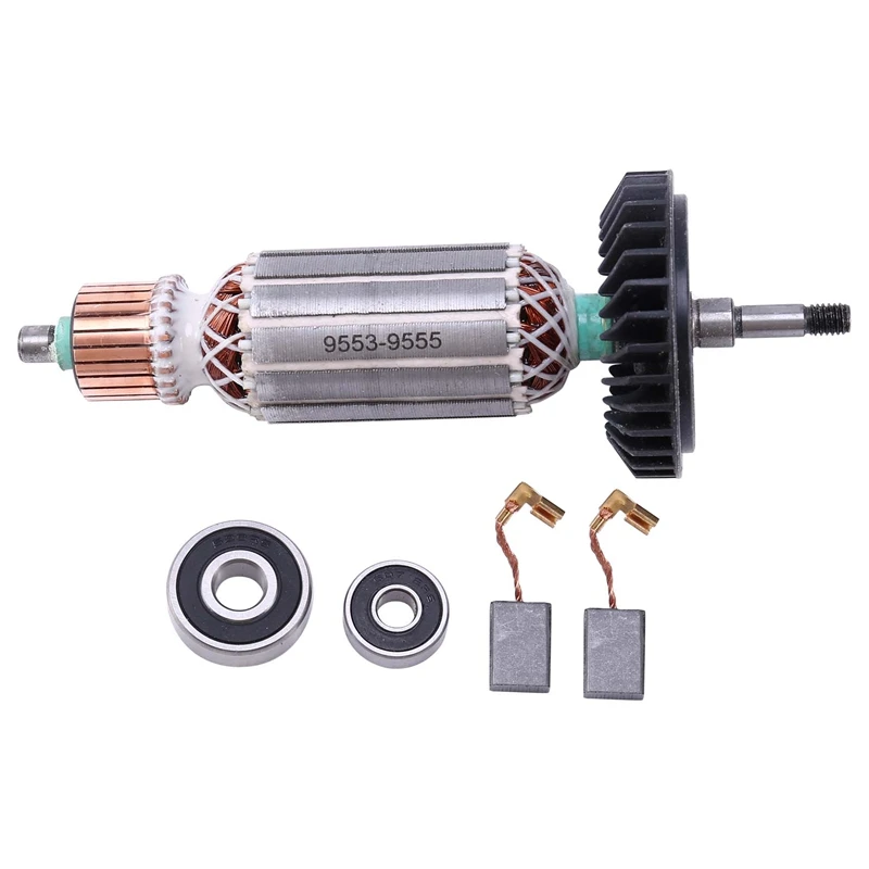 Угловая шлифовальная машина ротор якоря для Makita 9553NB 9553HB N 9555 ротора с подшипником