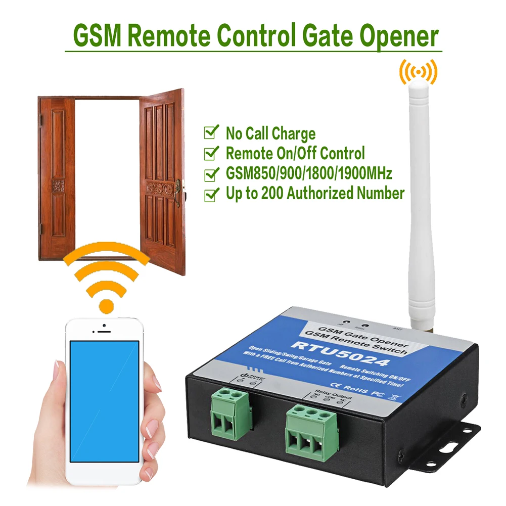 GSM-управление открыванием ворот RTU5024 реле включения/выключения беспроводной