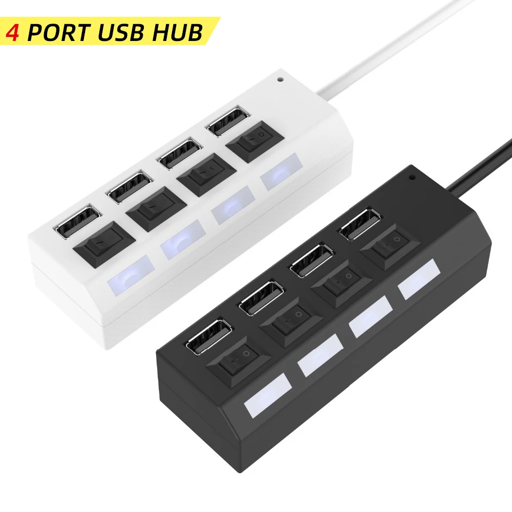 4 Port Micro USB Hub 2.0 with Individual On/ Switches For Tablet Laptop Computer Notebook | Электроника