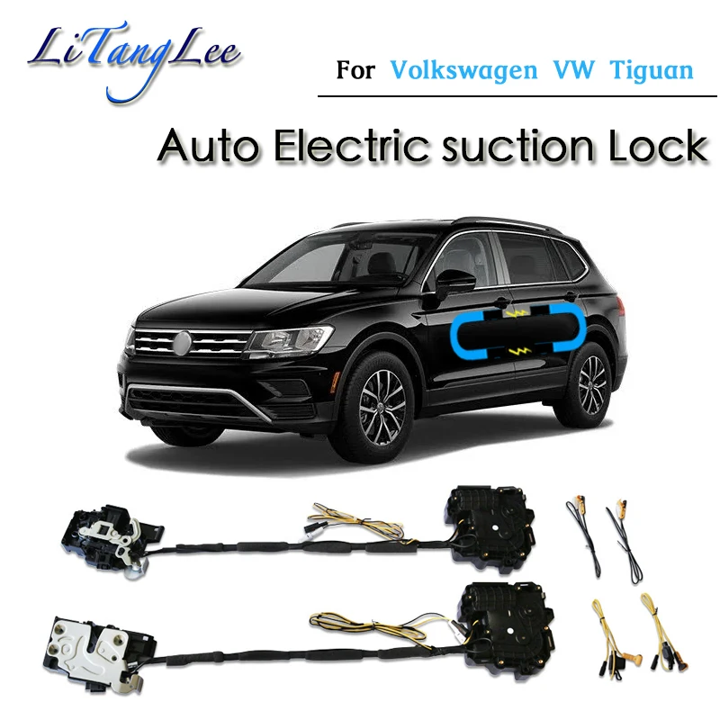 Автомобильный мягкий закрывающий дверной замок с приводом для Volkswagen VW Tiguan 2015 ~ 2019