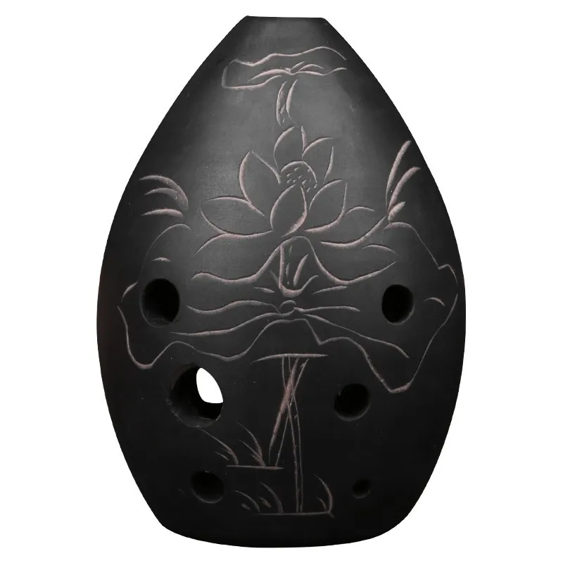 8 отверстий Ocarina черная глина Xun музыкальный инструмент для детей подарок