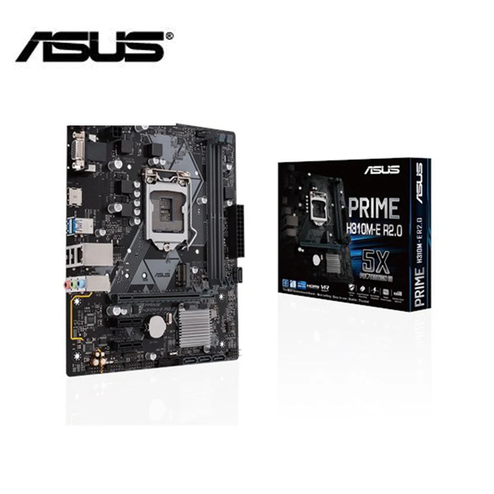 Материнская плата ASUS prime h310M-E R2.0 lga1151 Intel DDR4 HDMI VGA h310 Micro ATX абсолютно новая и