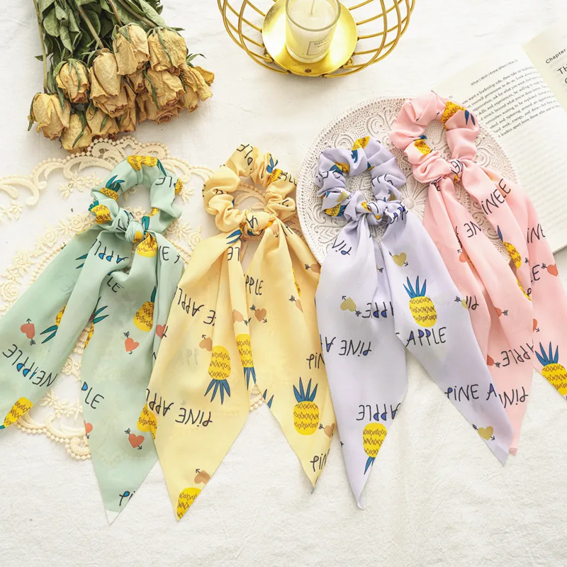 Аксессуары для волос с ананасом девочек-подростков элегантные резинки фруктовым