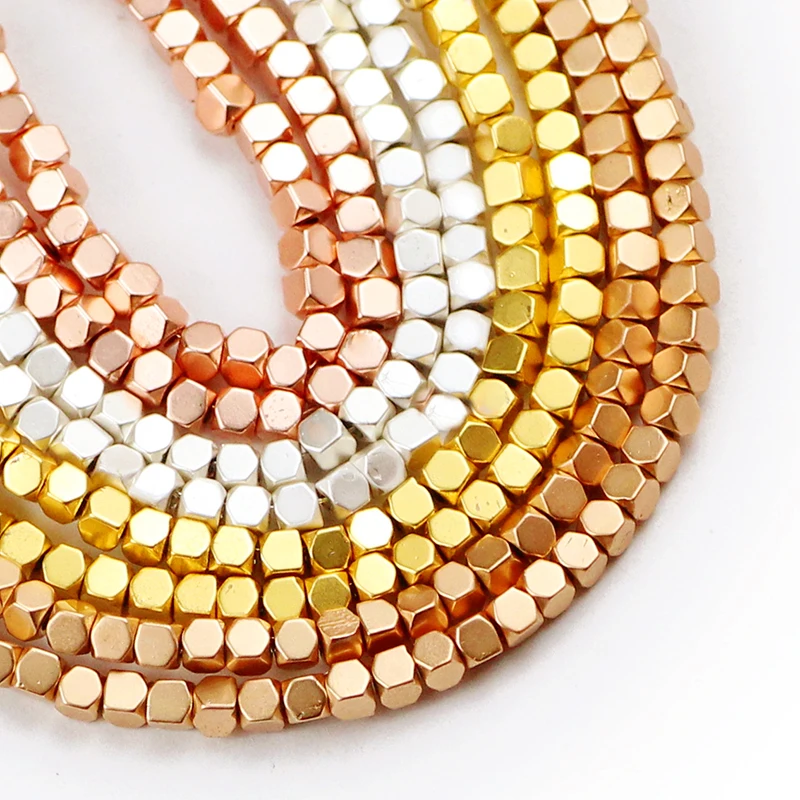 JHNBY матовые гематитовые бусины 2 мм