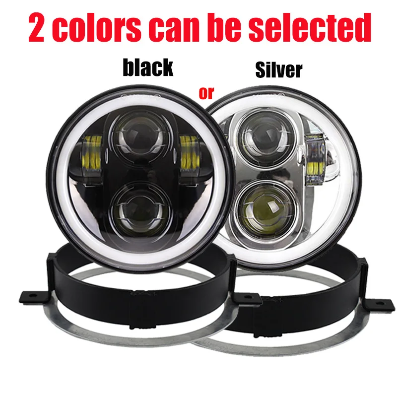 Для мотоциклетных фар Honda VTX 5 75 дюйма светодиодный налобный фонарь с кронштейнами