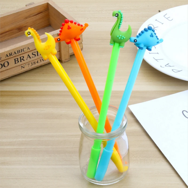 12 pcs/lot cute dinosaur Pen Promotional Gift Stationery School &amp Office Supply kawaii Neutral pen | Канцтовары для офиса и