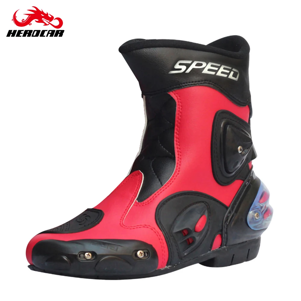 Мотоциклетные ботинки мужские для мотокросса байкерские Короткие рыцарские