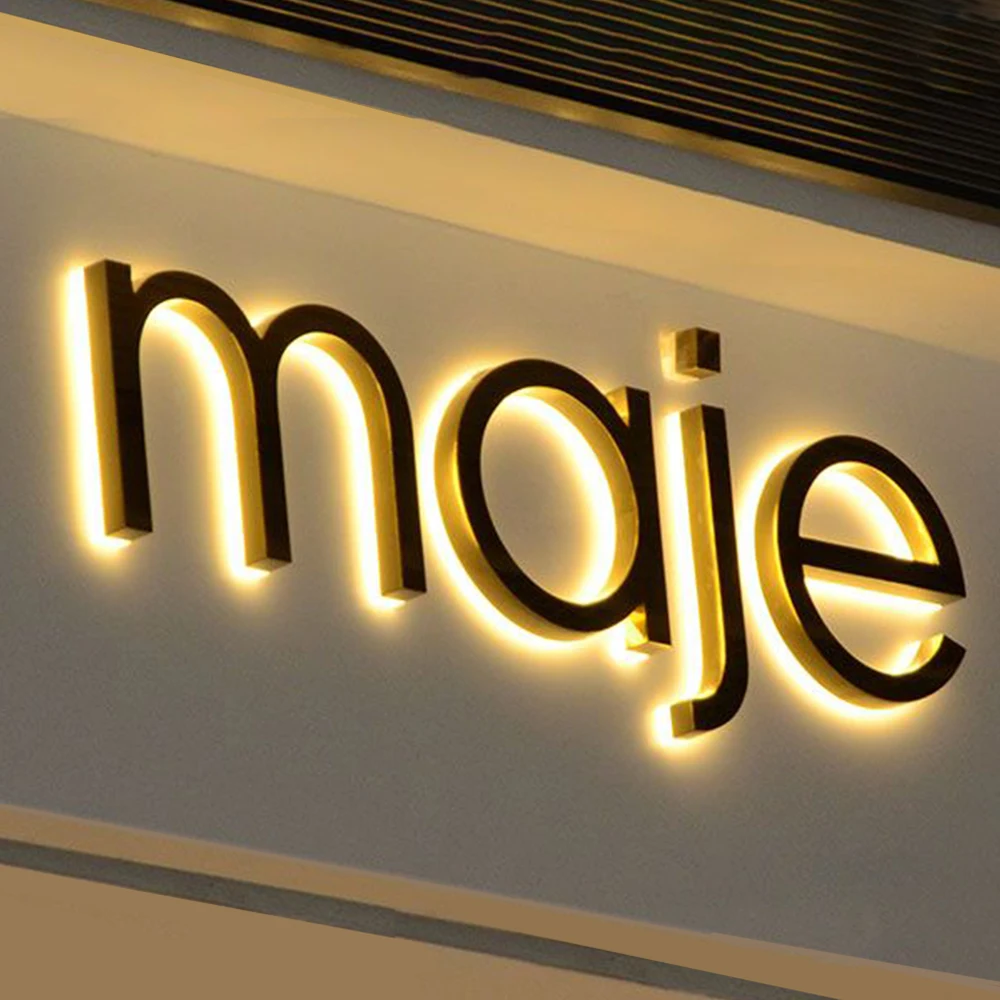 Индивидуальные 3D светодиодные знаки с логотипом фонари для знака дома |