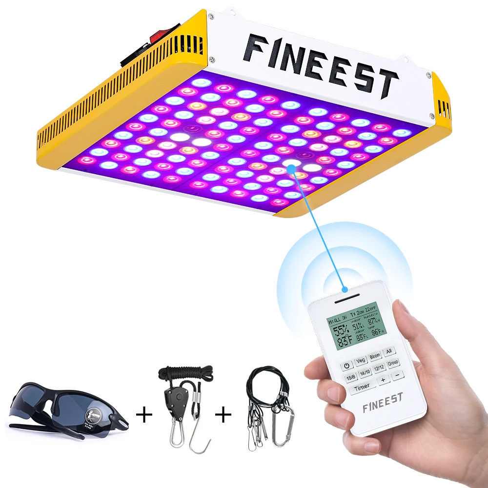 Fineest Led Grow светильник полный спектр 1000 Вт Таймер Veg Блум группа управления