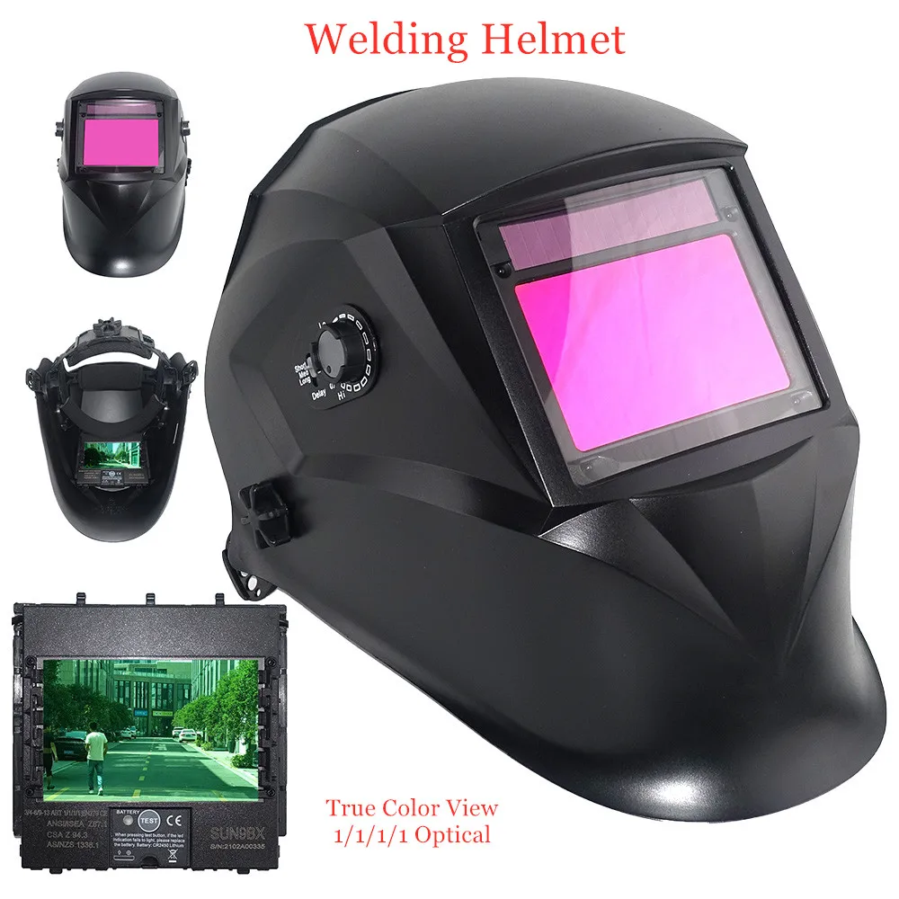 Сварочная маска EN379 оптический шлем для сварки 1111 размер 100x ”(x 65 мм) 4 датчика DIN 3-13