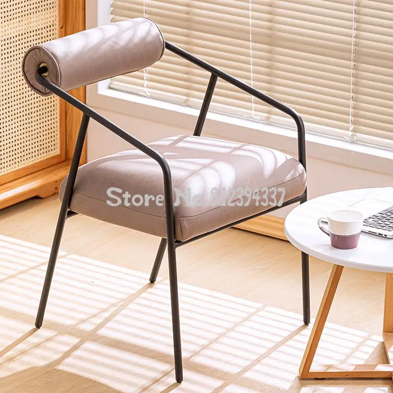 Nordic single sofa chair simple light luxury designer iron leisure modern bedroom small | Мебель