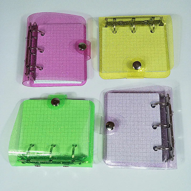 Мини-блокнот с блестками на 3 кольцах портативный дневник журнал кавайные