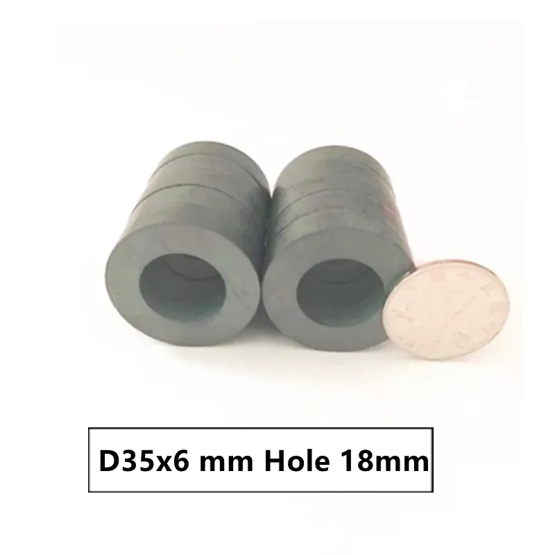 Кольцевой ферритовый магнит 10 шт./лот Y30 отверстие 35*6 мм постоянный 18 черный