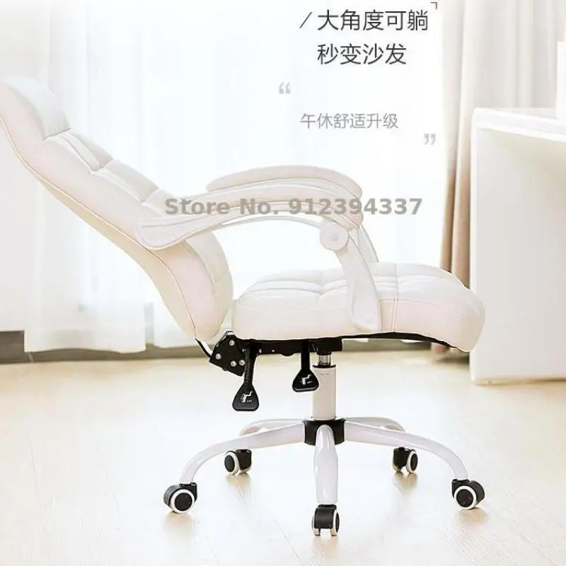 Офисное кресло для домашнего компьютера черное вращающееся с откидывающейся