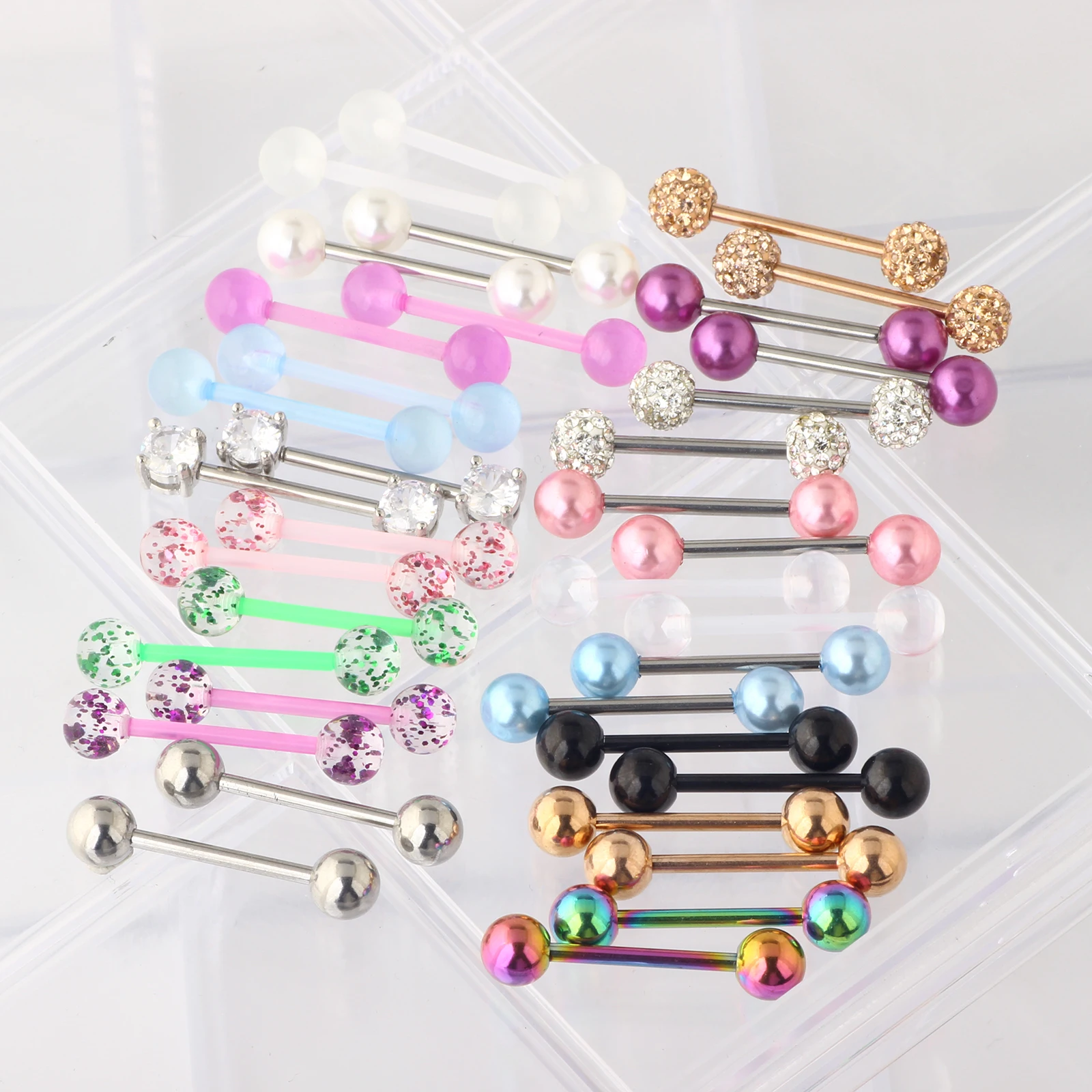 Пирсинг женский JUNLOWPY 2-10 шт./компл. из нержавеющей стали 14 г Кольца Штанги для