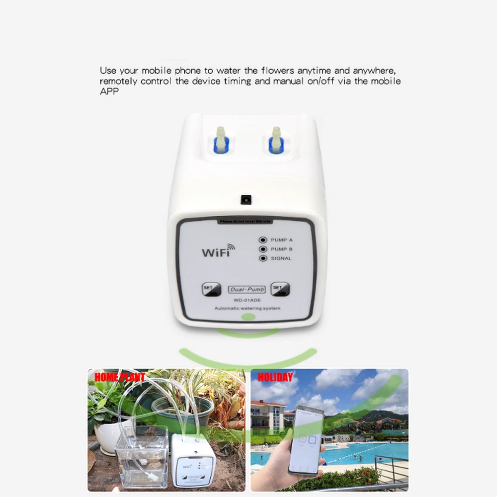 Умный набор для полива сада с Wi-Fi 5/20 дюйма двойной насос таймер дистанционное