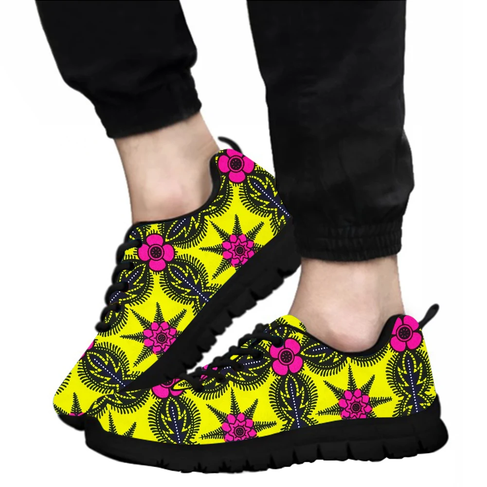 Мужская обувь ELVISWORDS модная черная Винтажная с этническим принтом в африканском