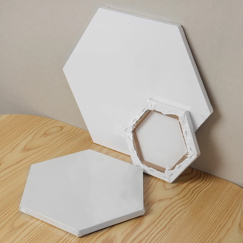 1 шт. Шестигранная белая хлопковая деревянная рамка холст доска Акварель картина