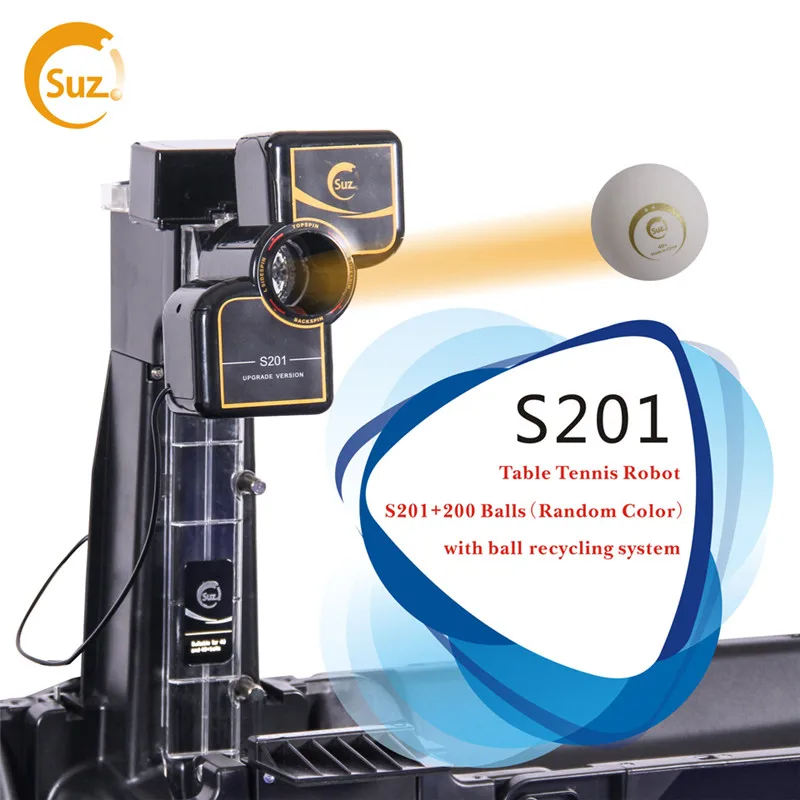 Робот для настольного тенниса S201 автоматический тренажер пинг понга 40 +