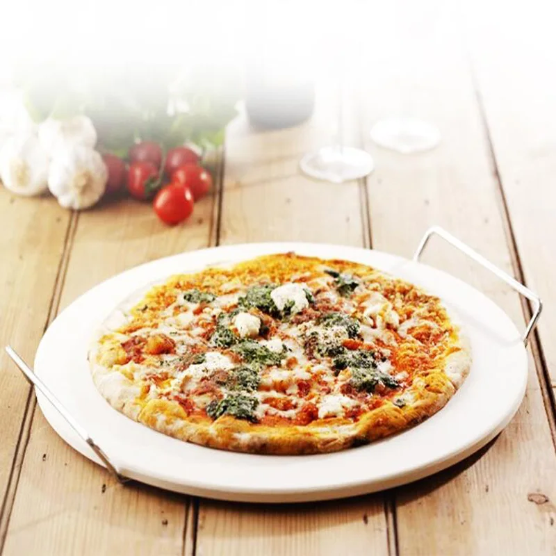 Каменная доска для пиццы 9/11/12/13/15 дюйма круглая огнеупорная керамическая