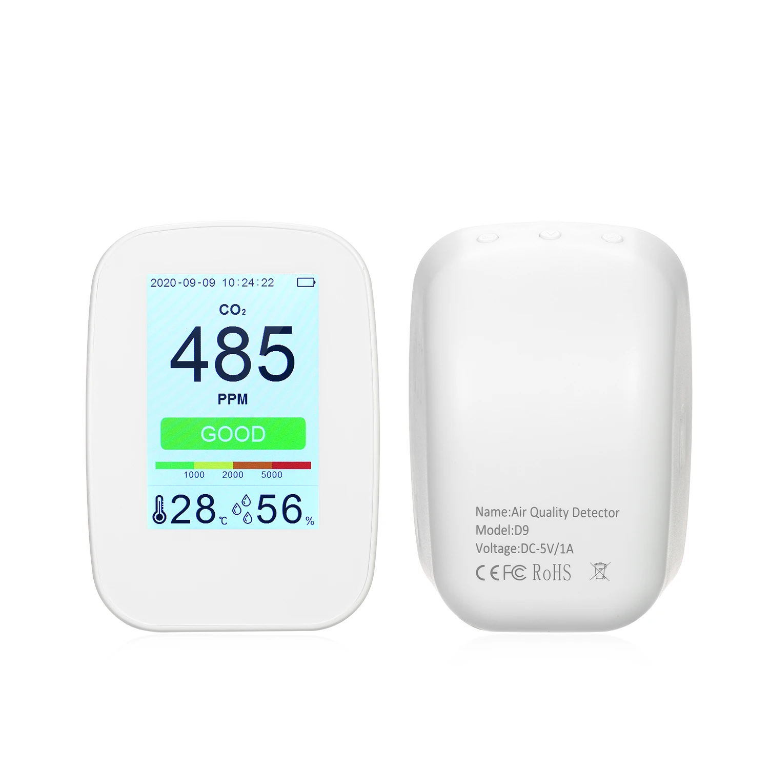 CO2/RH/Temp. 3-in-1 Air Quality Detector CO2 Meter Temperature Humidity Monitor Tester with 65534 Groups Data Logger | Инструменты