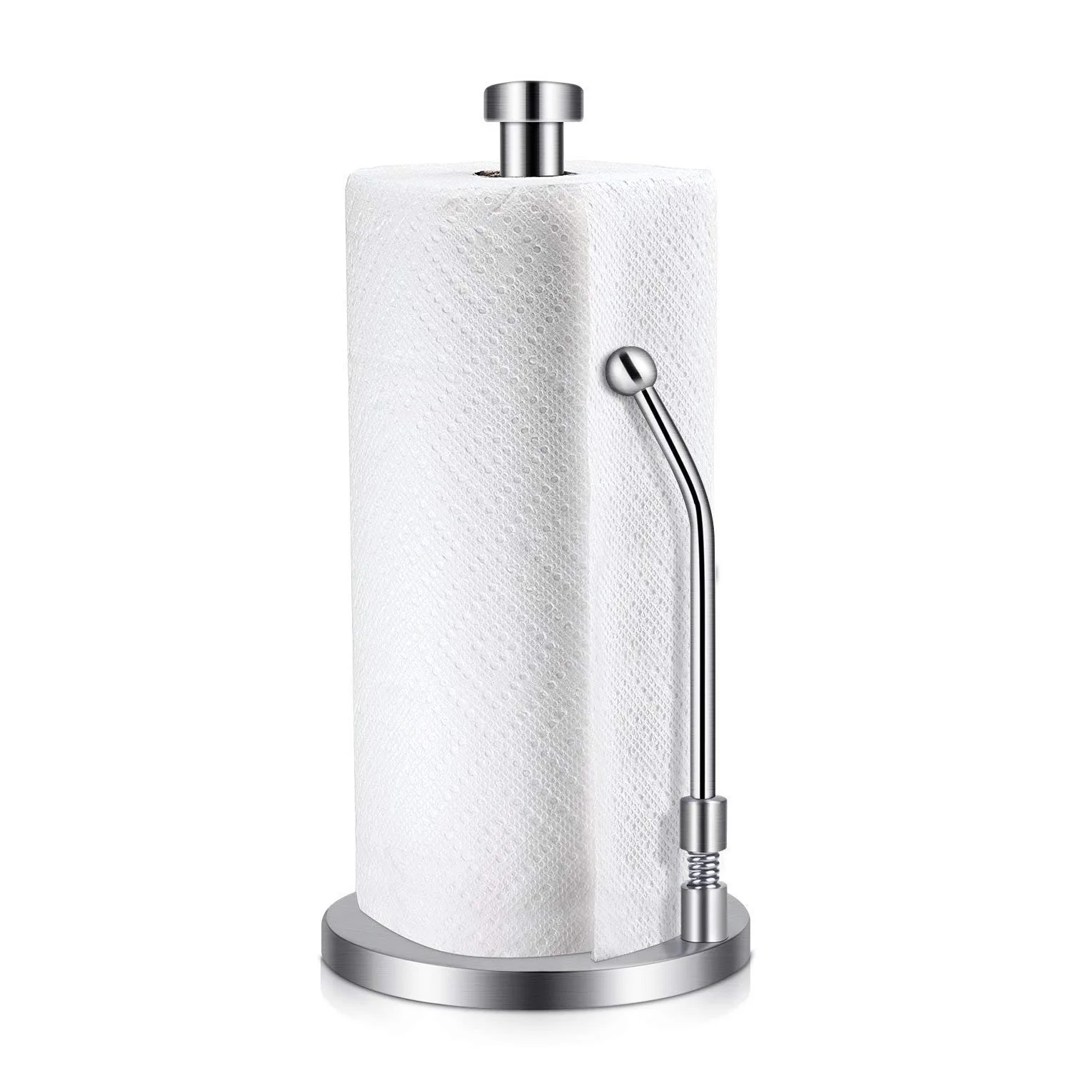 Paper Towel Holder Stainless Steel Standing Tissue One-Handed Tear Perfect Modern Design for Kitchen Keeps Tools | Обустройство дома