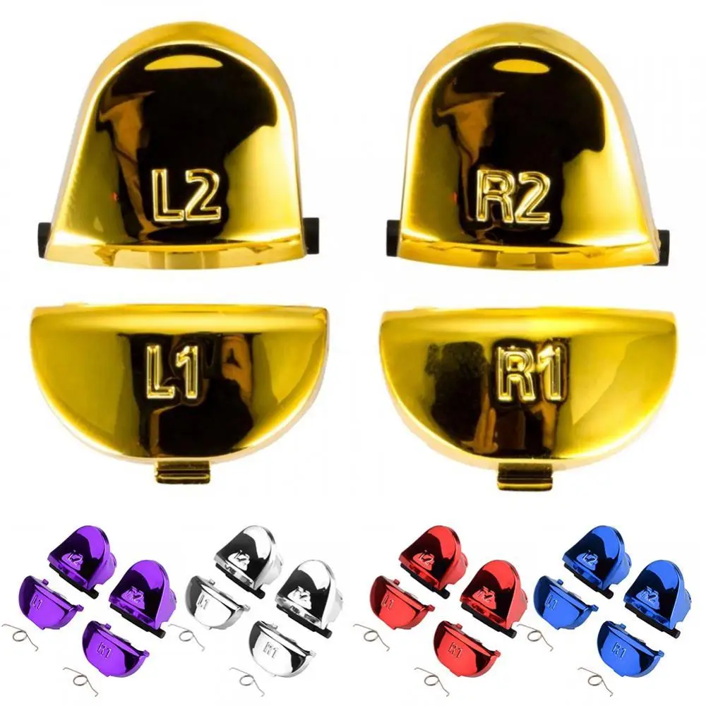 Оригинальные новые запасные части для ручек PS4 R1R2L1L2 с пружиной R1/R2/L1/L2