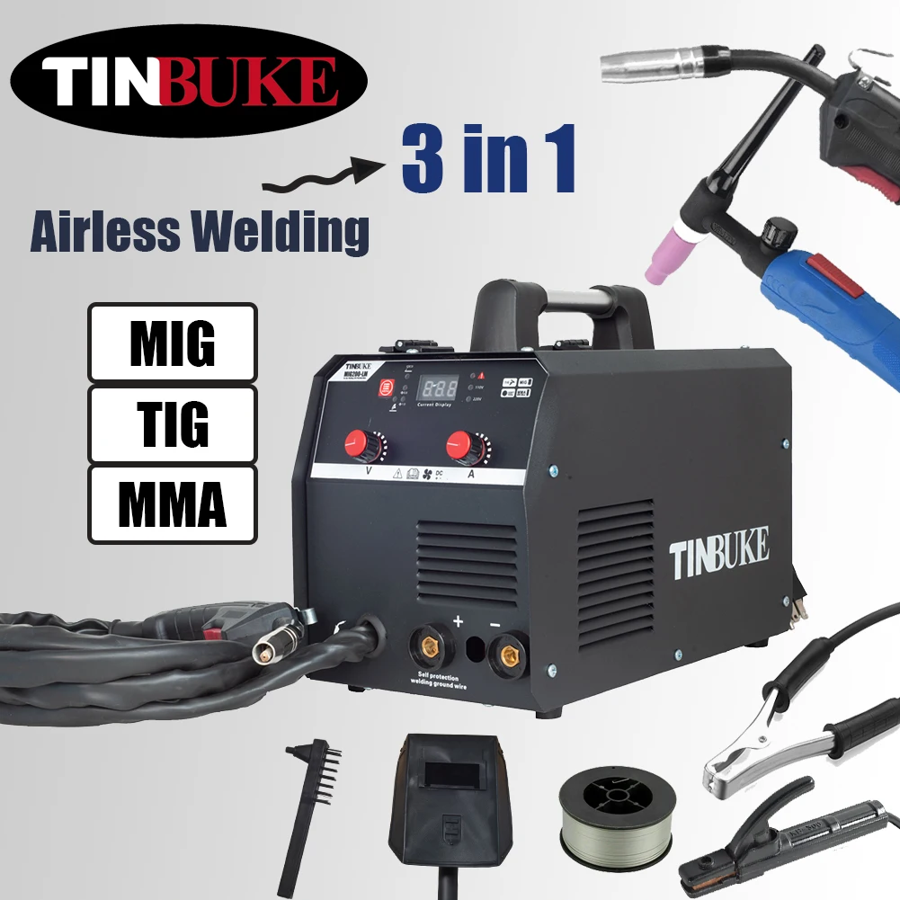 Полуавтоматический сварочный аппарат TINBUKE 3 в 1 инвертор для MIG/TIG/MMA 110 В 220 - купить