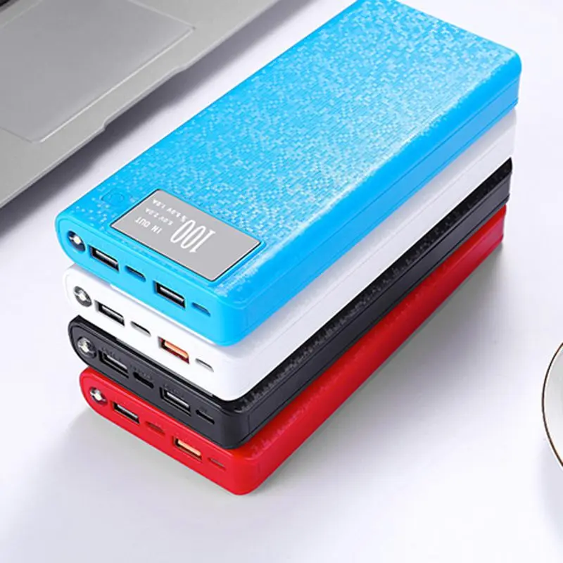 QC 3 0 Dual USB + Type C PD 8x18650 аккумулятор DIY Power Bank Box светодиодное быстрое зарядное