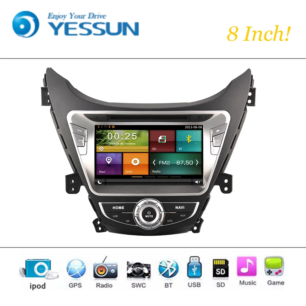 Автомобильный DVD-плеер система Wince для Hyundai Elantra 2012 ~ 2016 8-дюймовый автомобильный