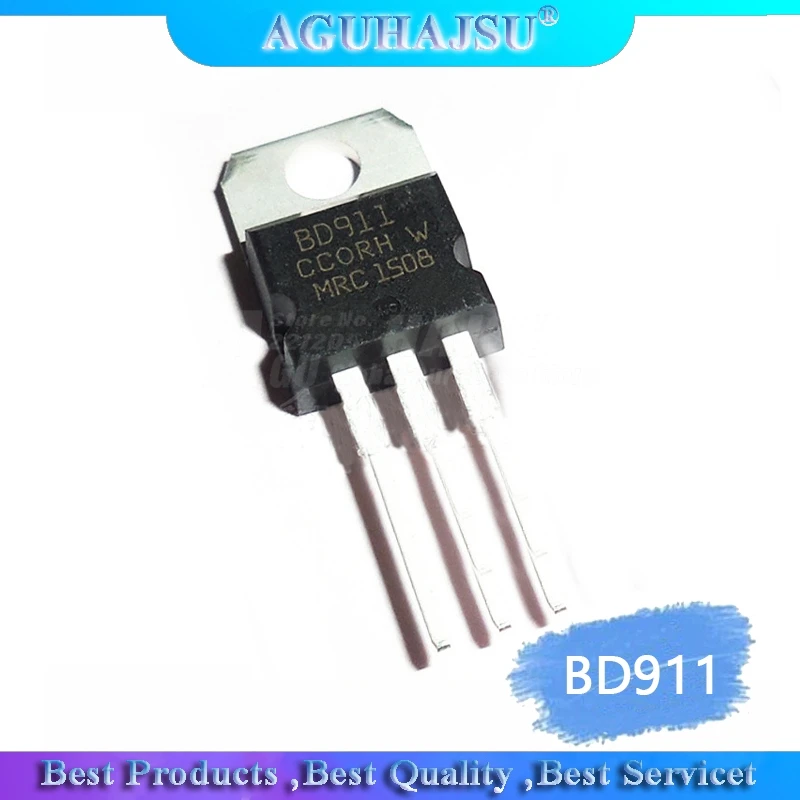 10pcs/lot BD911 15A/100V in-line TO-220 Darlington transistor | Integrated Circuits