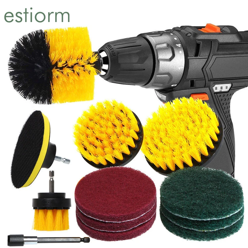 6/12 шт. набор мощных скребок для ванной комнаты щетка дрели чистки беспроводная