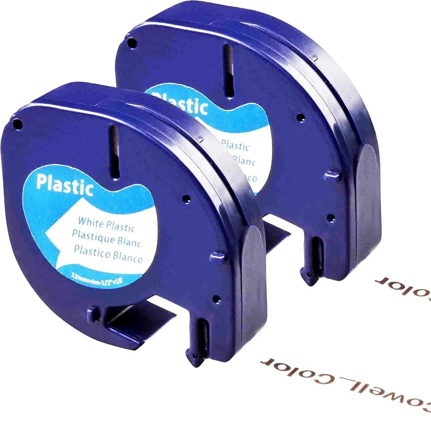 2XCompatible Dymo LetraTag 91331 S0721660 черная и белая 12 мм x 4 м запечатанных лент|Чернильные