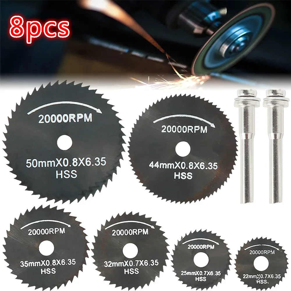 8 шт. Мини HSS дисковые пилы роторный инструмент для резки металла