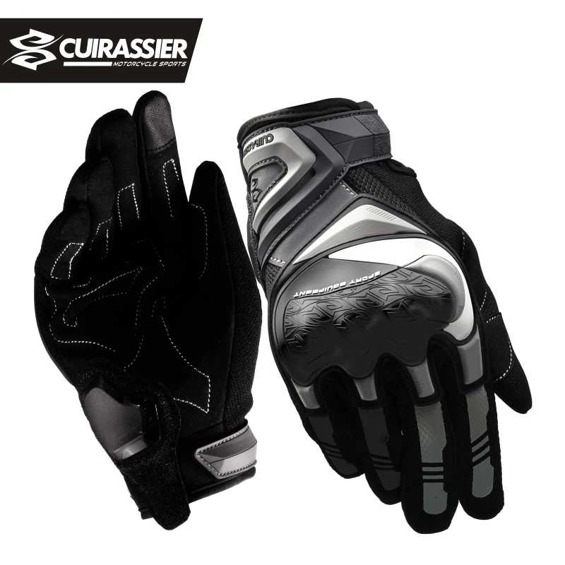 Cuirassier Motorcycle Gloves Men Touch Screen Breathable Motobike Riding Moto Protective Gear Motorbike Motocross Summer | Автомобили и