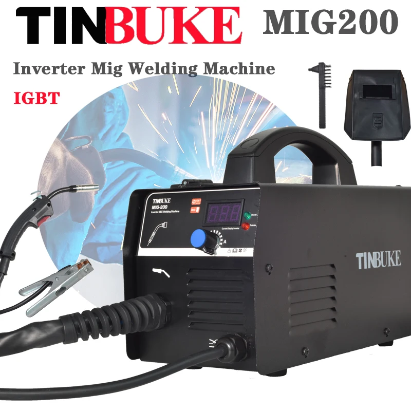 Сварочный аппарат TINBUKE MIG200 домашний безвоздушный газовый экранированный
