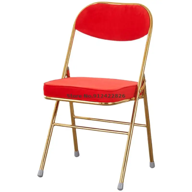 Стул-спинка из красного титана и золотого цвета в стиле ретро | Мебель