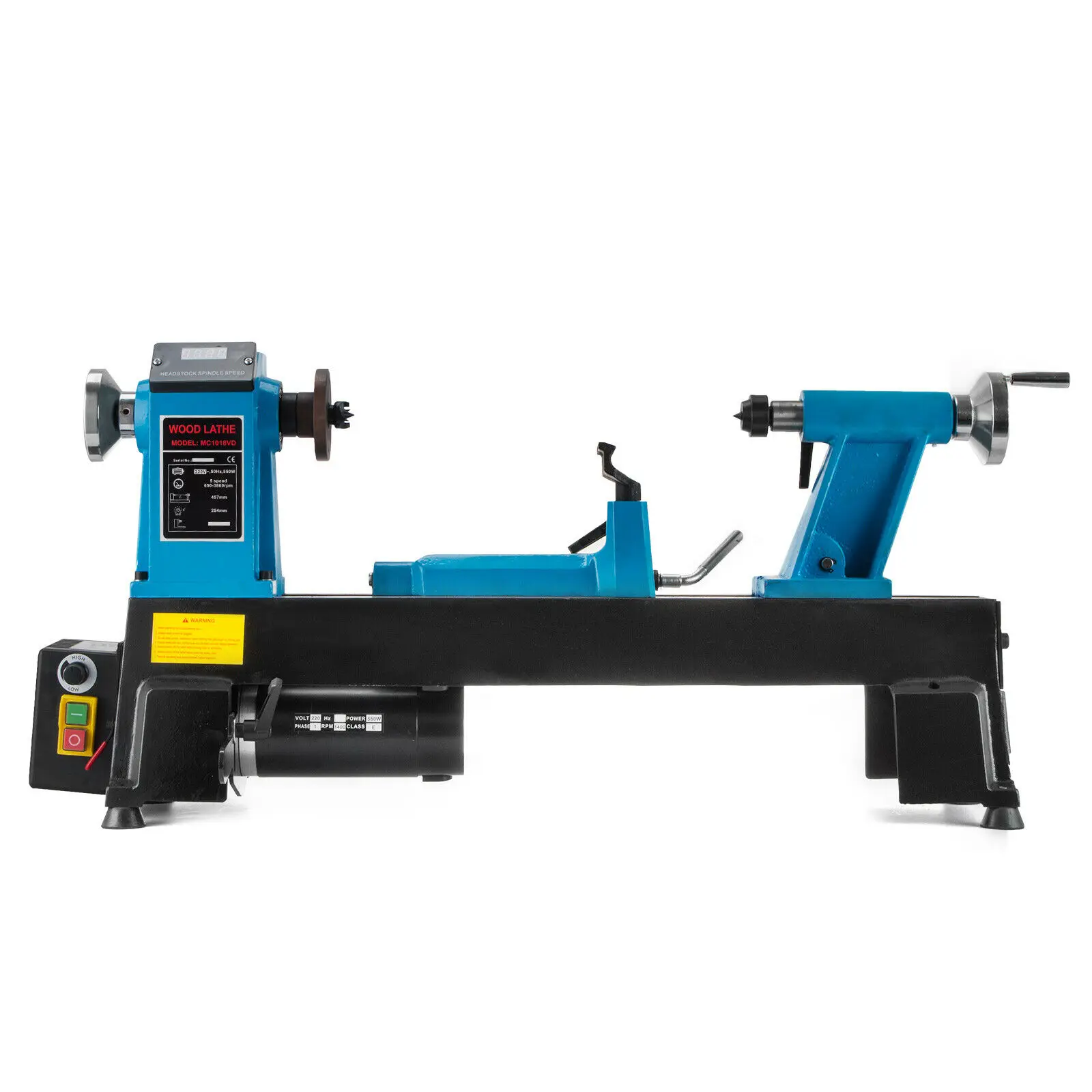 Токарный станок по дереву с цифровым считыванием 550 Вт 10x18 дюймов переменной
