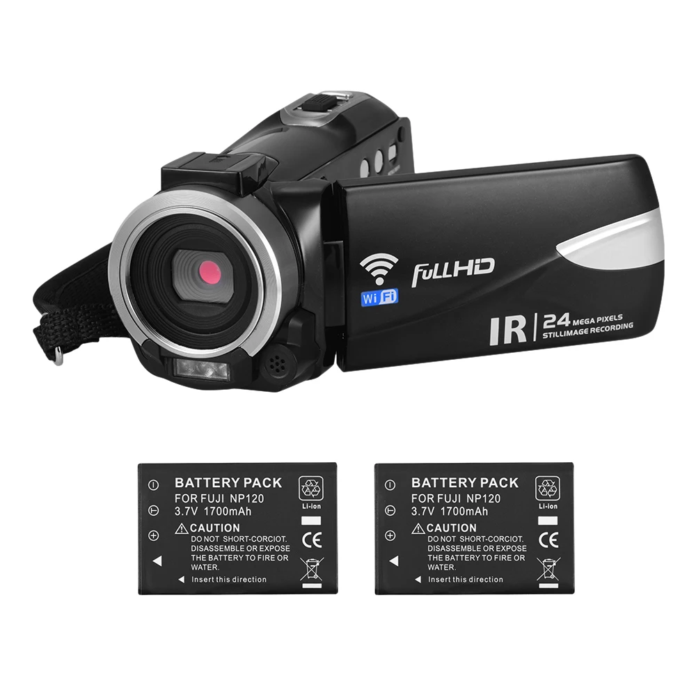 Портативный 1080P FHD Цифровая видеокамера DV рекордер 24MP Поддержка ИК ночного