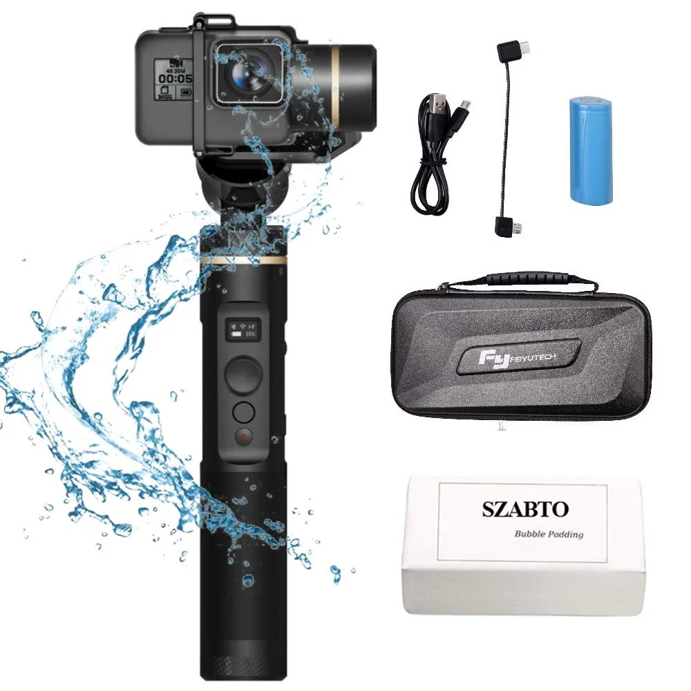 FeiyuTech G6 3 осевой карданный подвес для GoPro HERO 6 /5 / 4 + Yi cam 4K AEE с Wi Fi синий зуб OLED