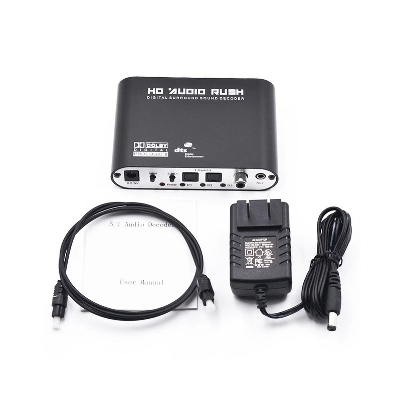 Аудио оборудование DTS AC-3 6CH Цифровой конвертер LPCM в 5.1 аналоговый выход 2.1 декодер для DVD PC on.