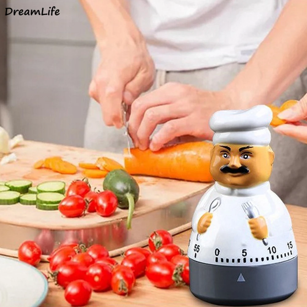1 шт. забавные Кухня Ножи вилка Таймер шеф-повара циферблат сигнализации Пластик