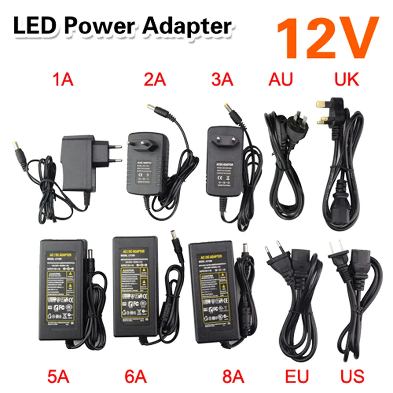Универсальный адаптер питания с 110-240 в перем. Тока на 12 пост. 1 А 2 3 5 6 8 |