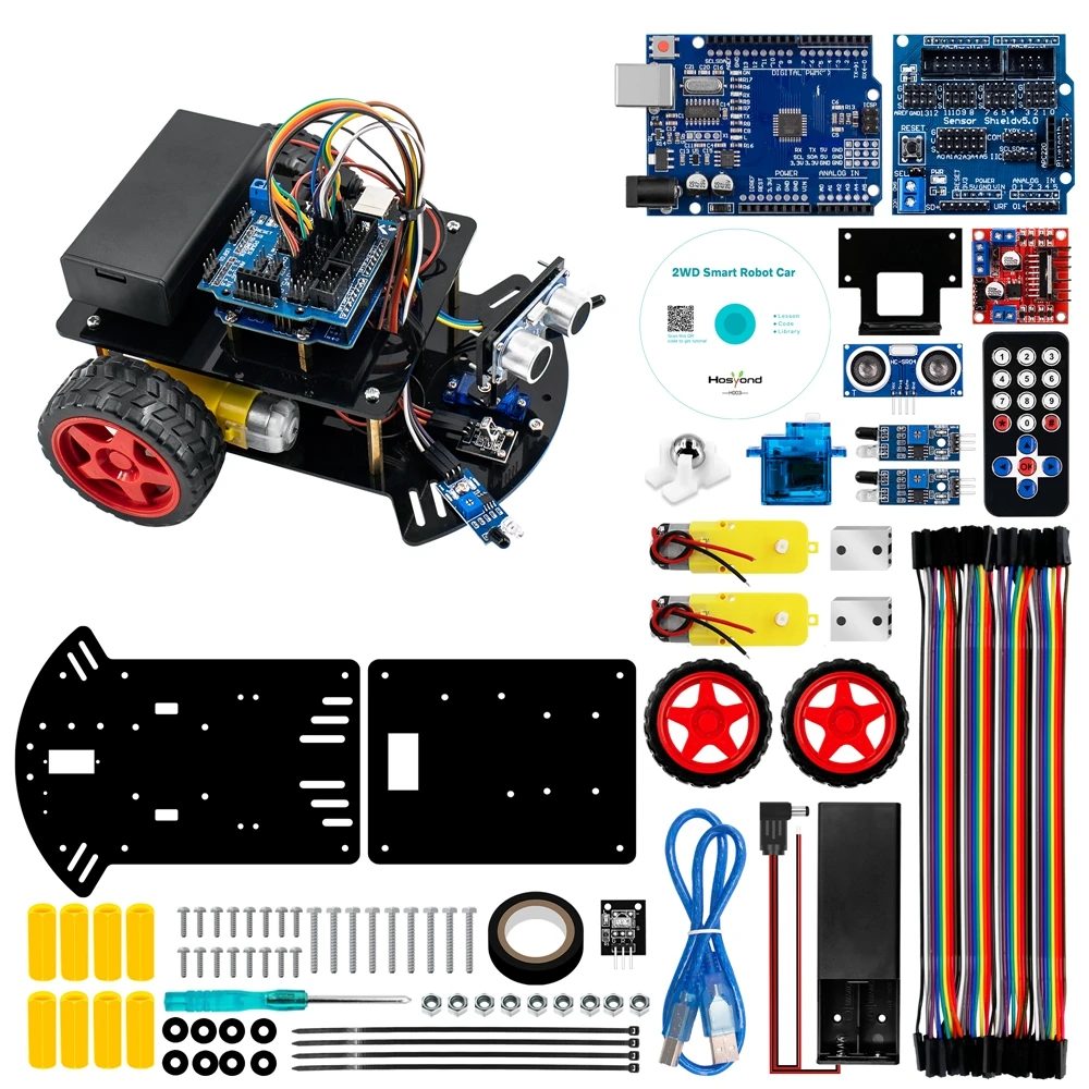 Умный робот автомобиль 2WD шасси комплект с учебниками Ультразвуковой модуль