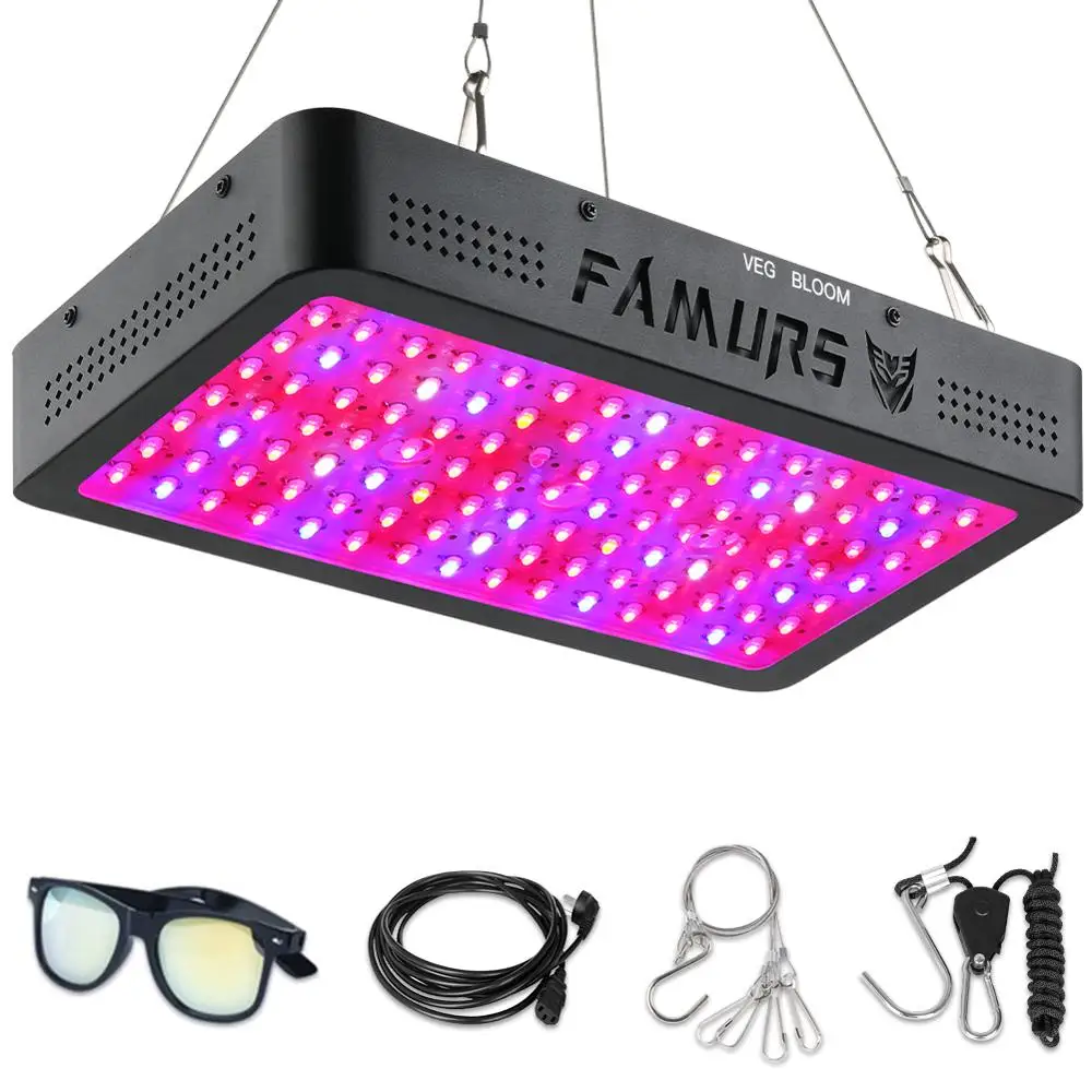Famurs 1200 Вт Светодиодный светильник для выращивания полный спектр тройной чип